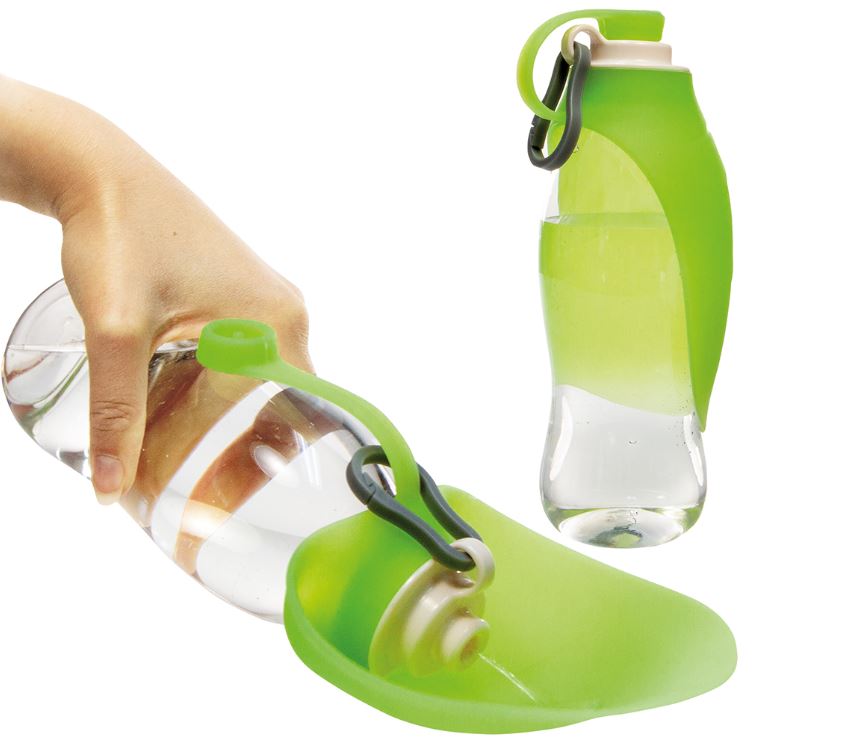 Hunde-Trinkflasche mit Silikonblatt