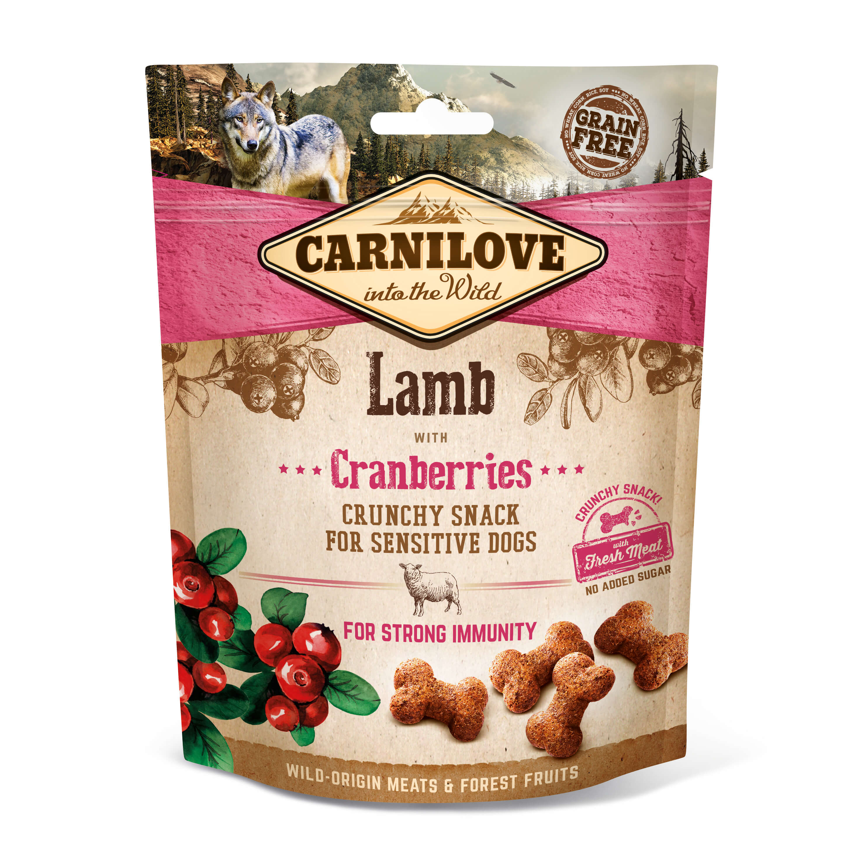 Crunchy Snack -  Lamm mit Preiselbeeren