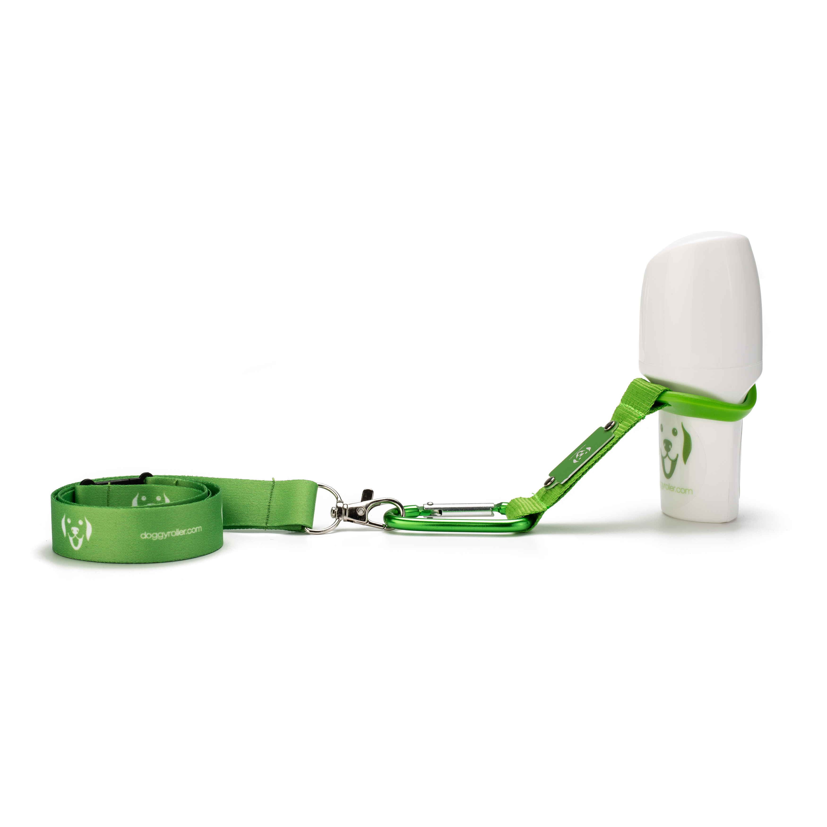 Doggyroller mit Karabinerhalterung und Lanyard