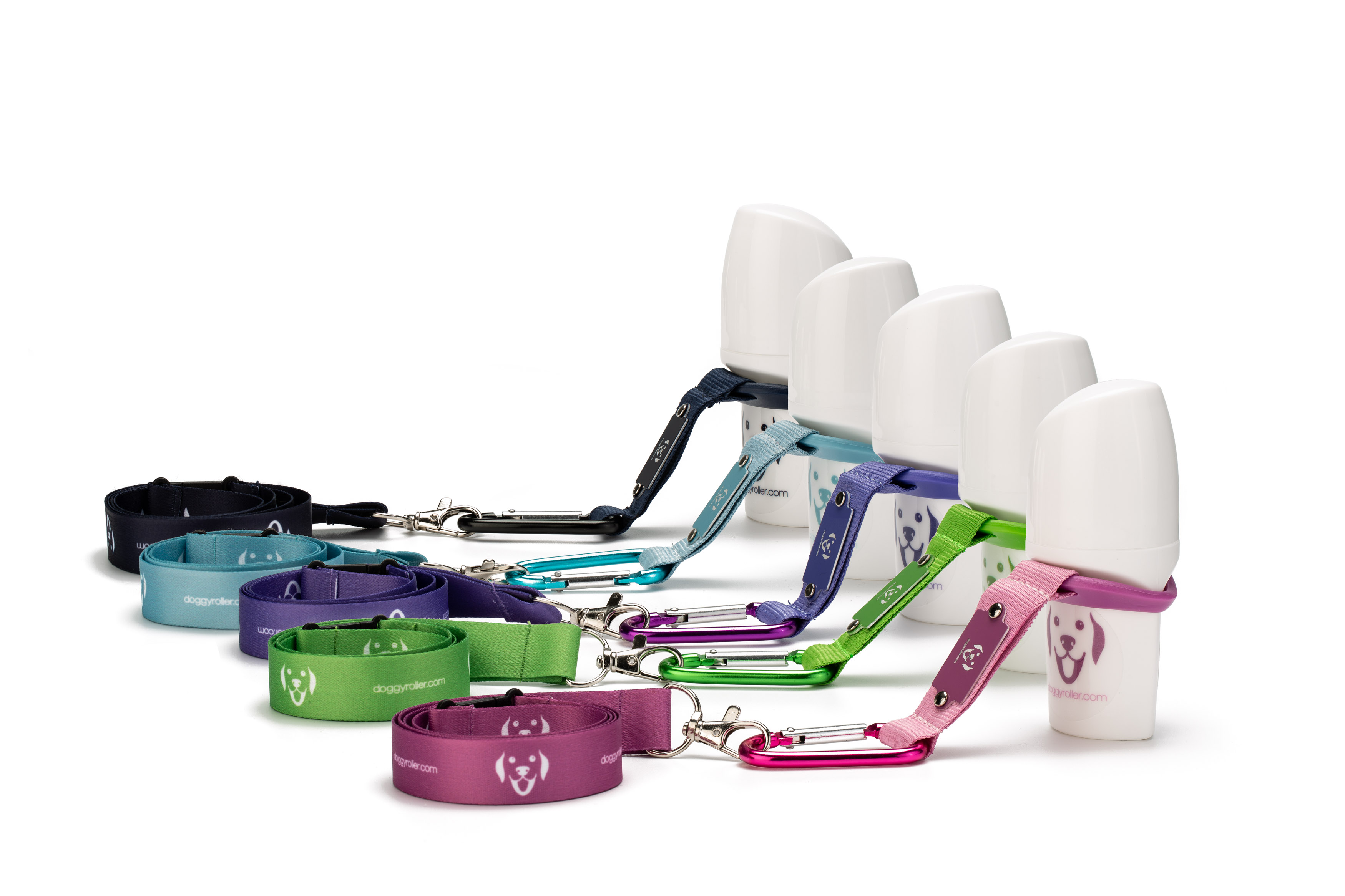 Doggyroller mit Karabinerhalterung und Lanyard