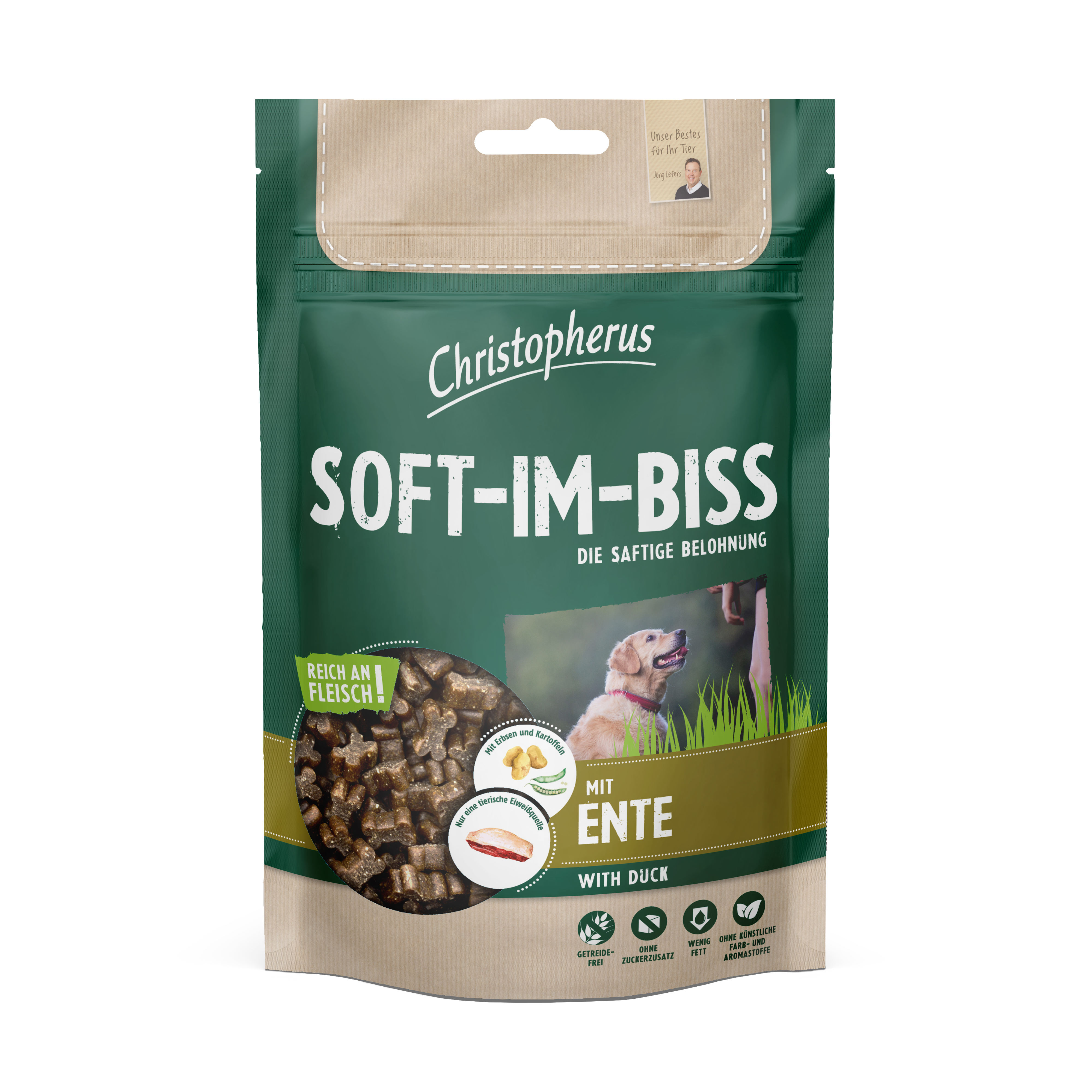 Soft-Im-Biss mit Ente